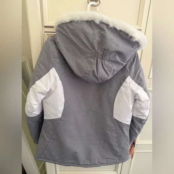 ZeroXposur Size 10/12 Pink and Gray Kids Ski Jacket